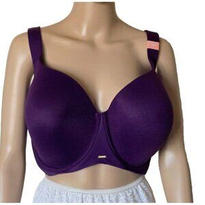 Cacique lightly lined Balconette Bra underwire purple size 44G